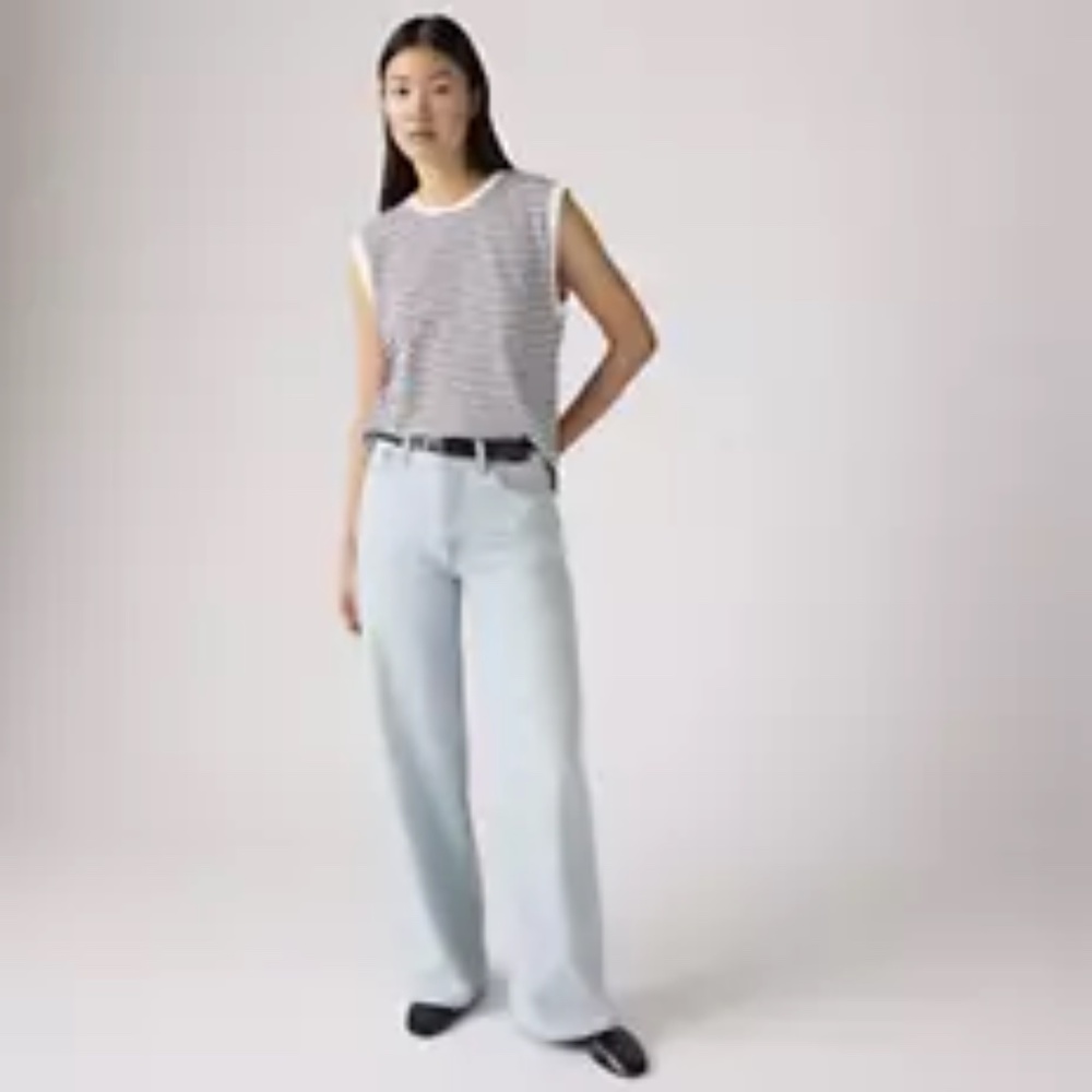 Levi's RIBCAGE WIDE-LEG LINEN+ DENIM WOMEN'S JEANS